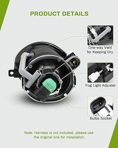 Miniatura 5 de AUTOSAVER88 Luces antiniebla compatibles con BMW 320i / 325i / 325xi / 330i / 330i / 330i / 330xi / BMW Serie 3 E46 (solo compatible con el paquete