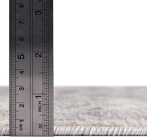 Miniatura 4 de Rugs.com Oxford Collection - Alfombra redonda de 5 pies, color crema, perfecta para cocinas, comedores