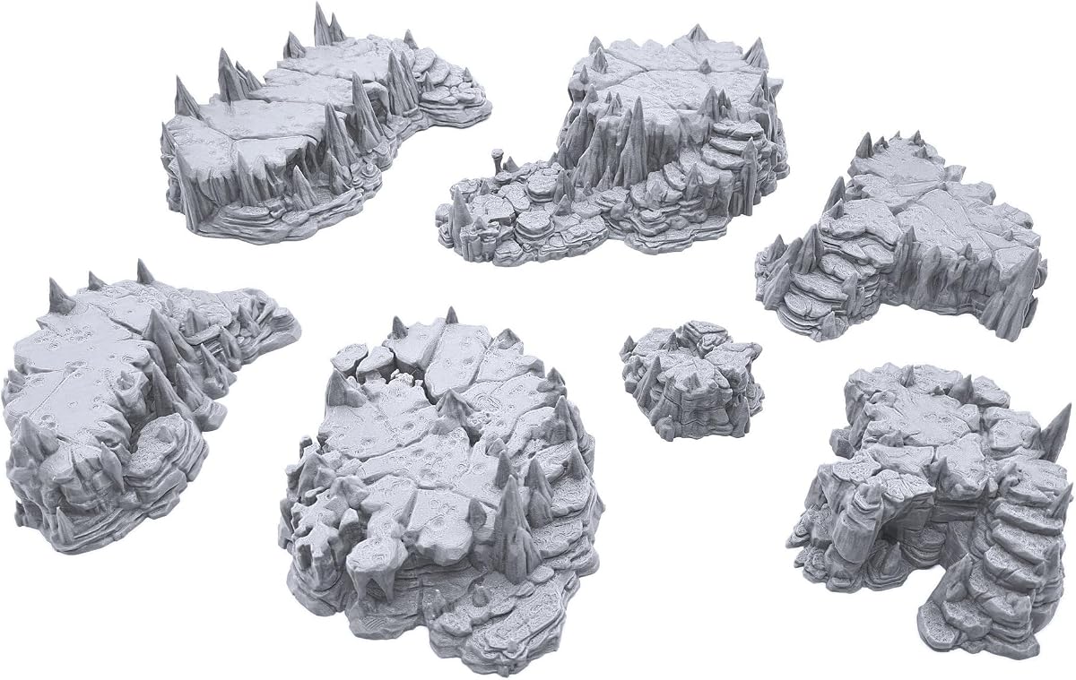 Raised Caverns - DND Terrain Scenery for Tabletop 28mm Miniatures Wargame