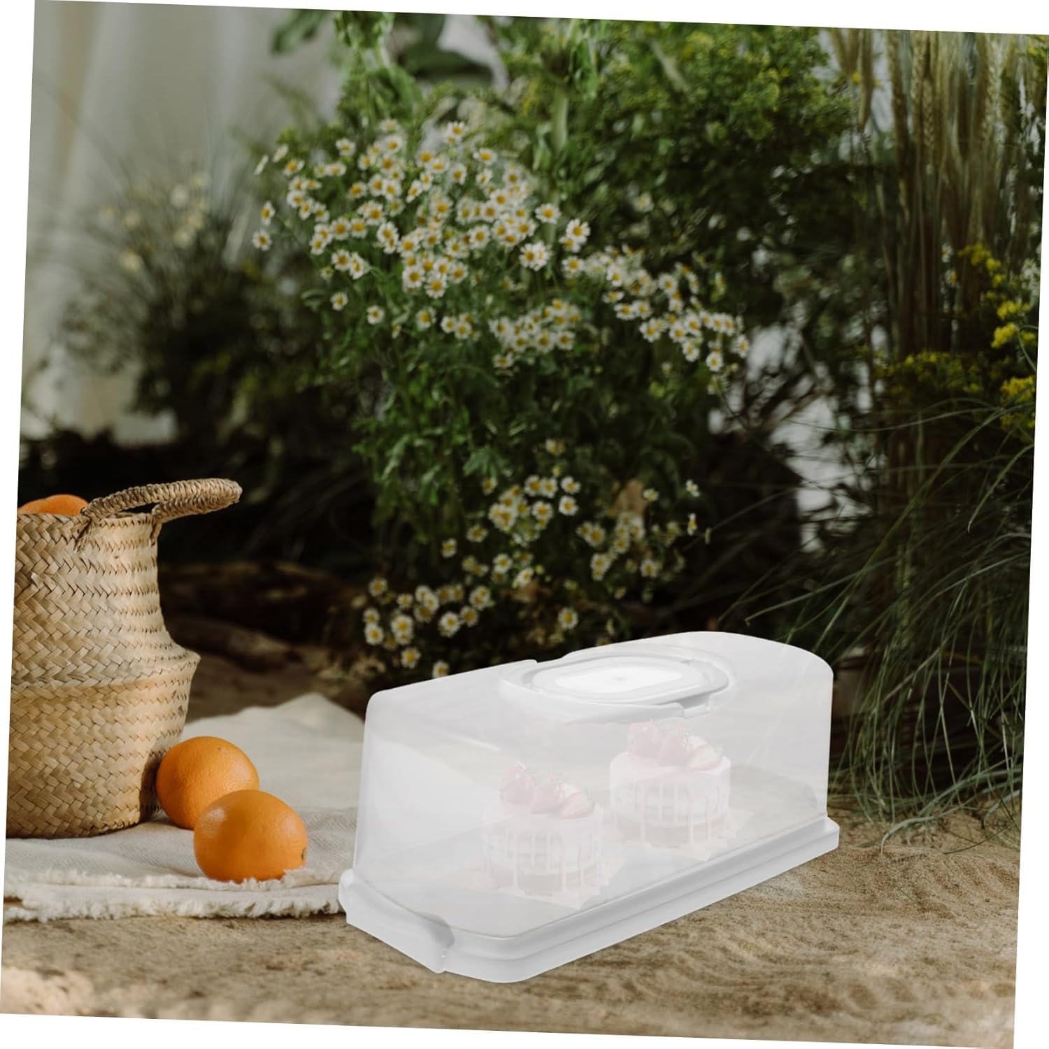Reusable Loaf Cake Keeper Portable Bread Storage Box for Outdoor Use Versatile Organizer for Snacks and Cakes Stylish Design for Travel and Events