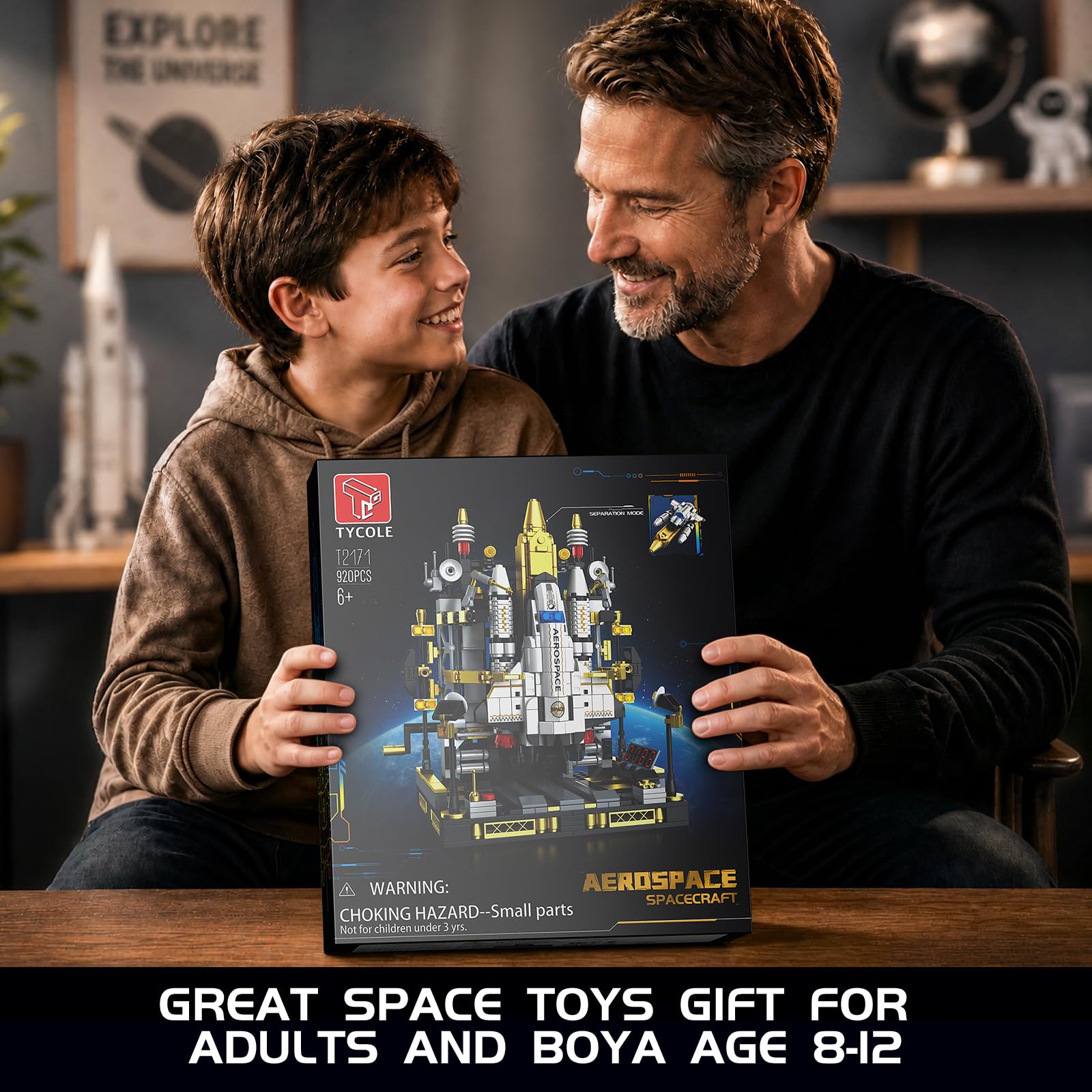 TYCOLE Set di Costruzioni per Astronavi, Kit di Lancio Dello Space Shuttle | Technic Set Spaziale, 920 Pezzi, Giocattolo Regalo per Compleanno e Natale, Adatto per Bambini dai 6 ai 12 Anni e Ragazzi