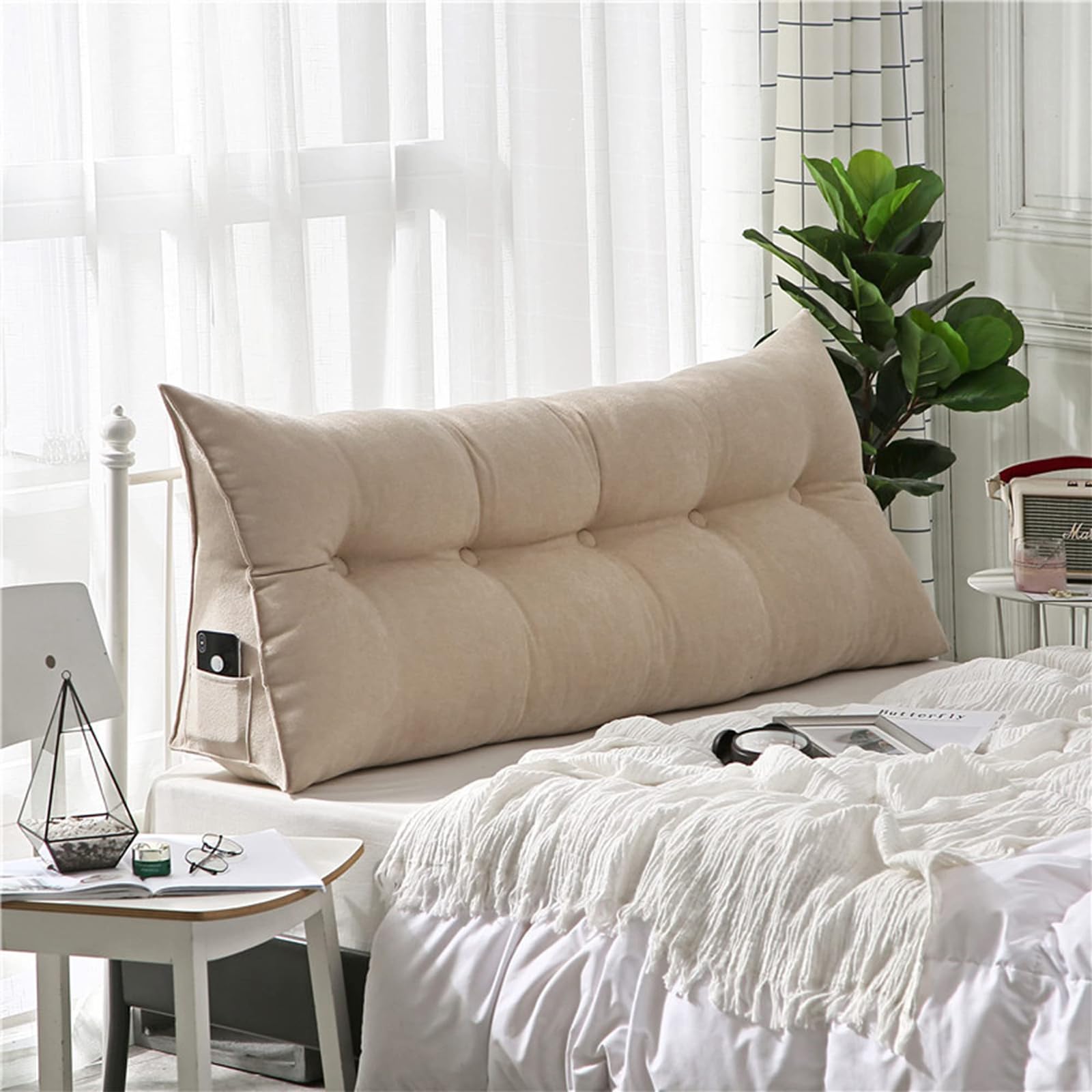Coussin de dossier pour lit de jour triangulaire ergonomique soulageant les douleurs dorsales