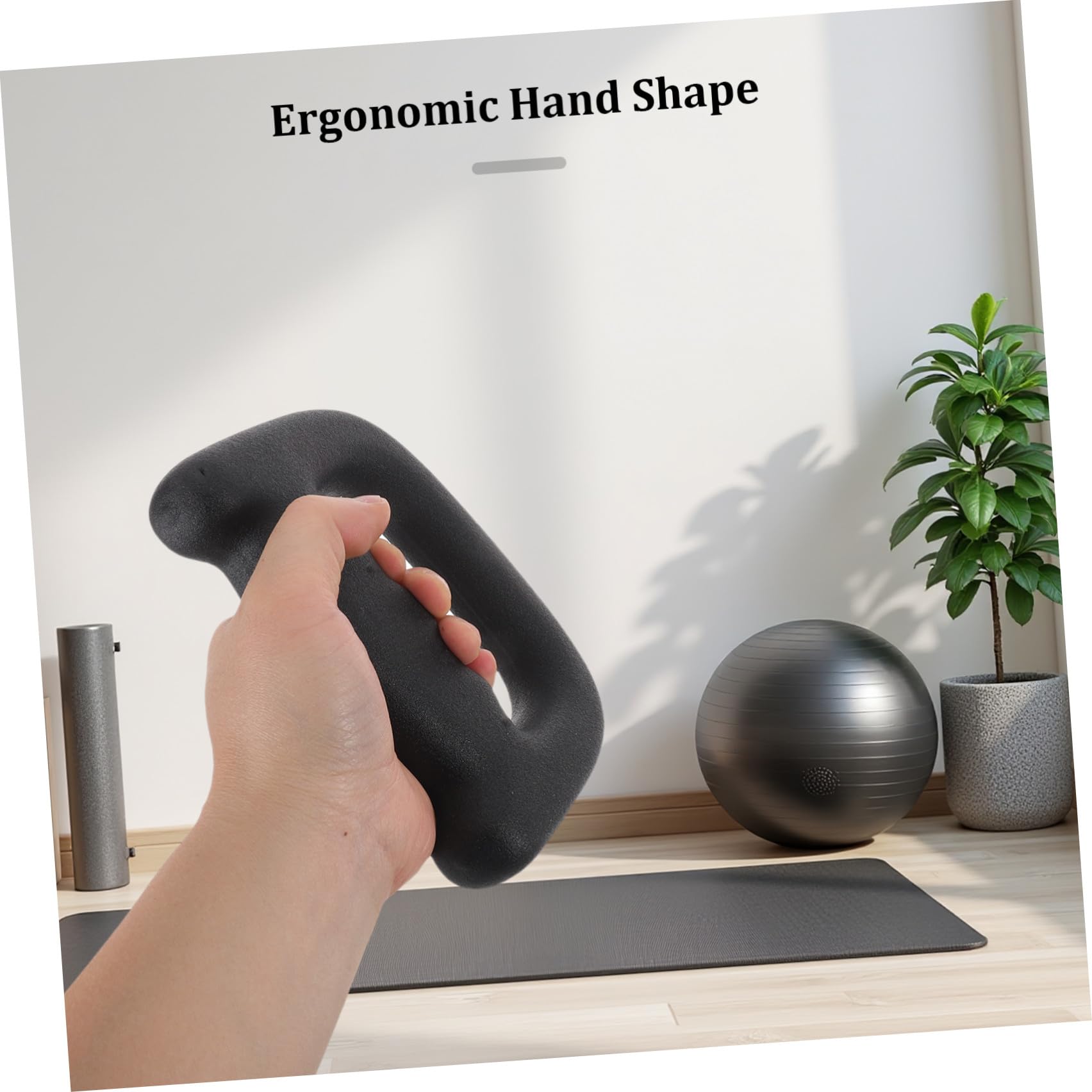 Healeved Manubrio Ergonomico Forma di Mano con Impugnatura per Allenamento Fitness per Esercizi di Forza e Tonificazione Muscolare