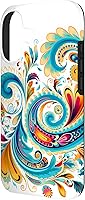 Vista 2 de Turquoise Paisley Boho Chic Case for iPhone 17