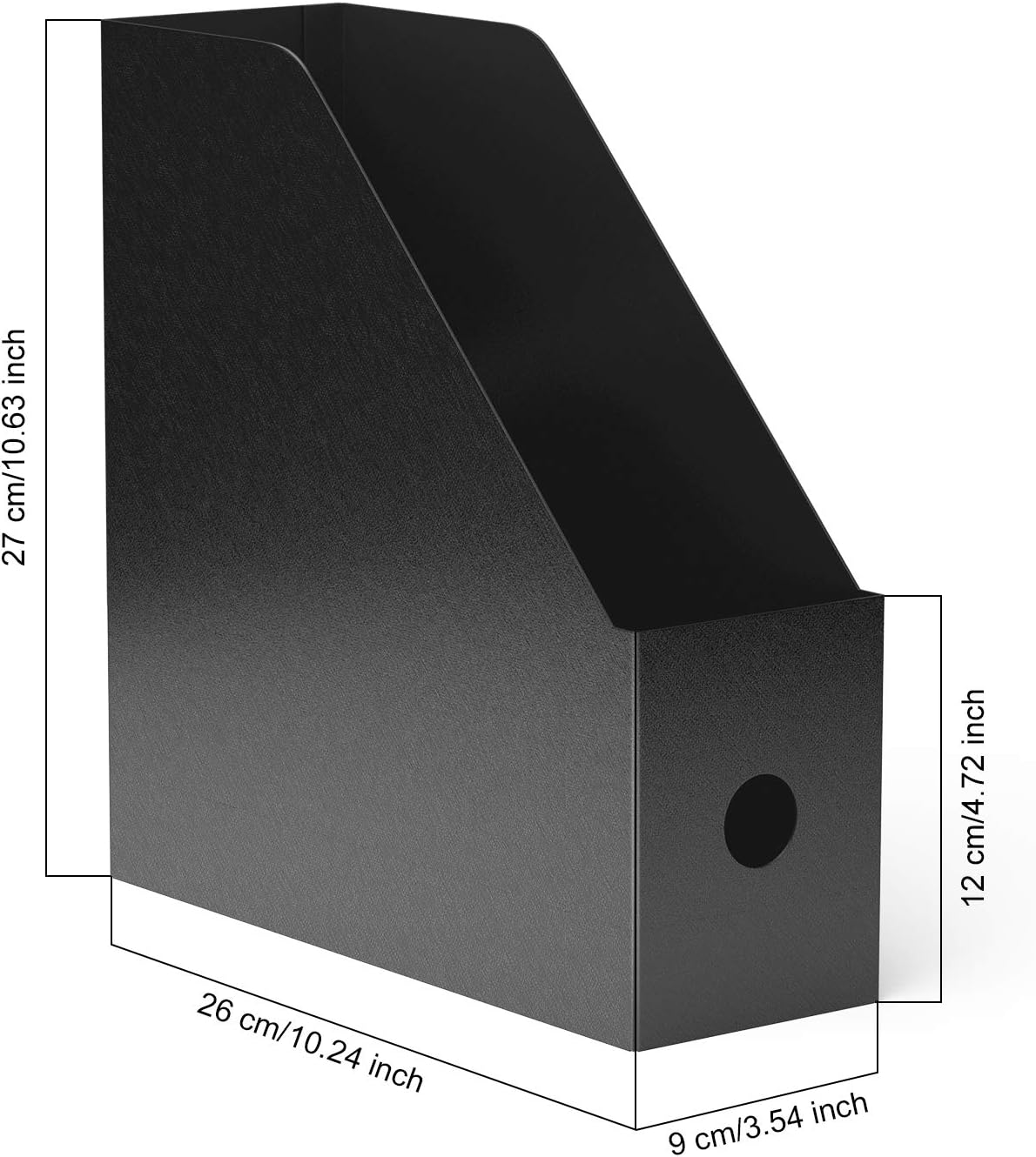 ABClife Plastic Foldable Black Magazine File Holder,6 Pack Desk Organizer with Colored Labels,Heavy-Duty Magazine File Boxes/ Magazine Rack,Home Storage & Office Organization for Paperwork, Folders : Office Products