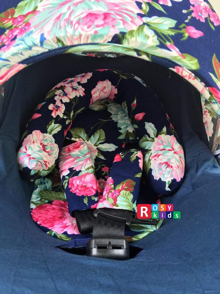 9pc Ultimate Set of Infant Car Seat Cover Canopy Headrest Blanket Hat Nursing Scarf, 25JE06