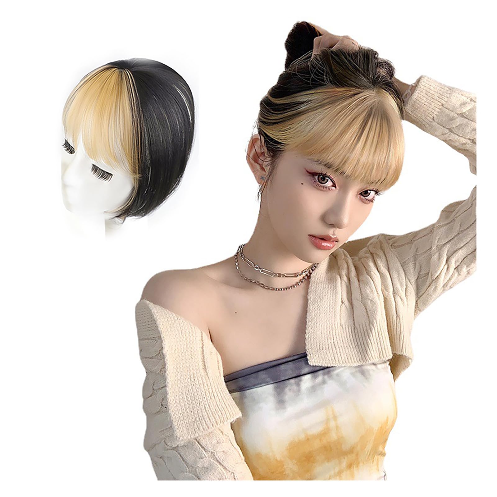 Amazon.co.jp: 前髪 ウィッグ 部分ウィッグ ヘアピース つむじ
