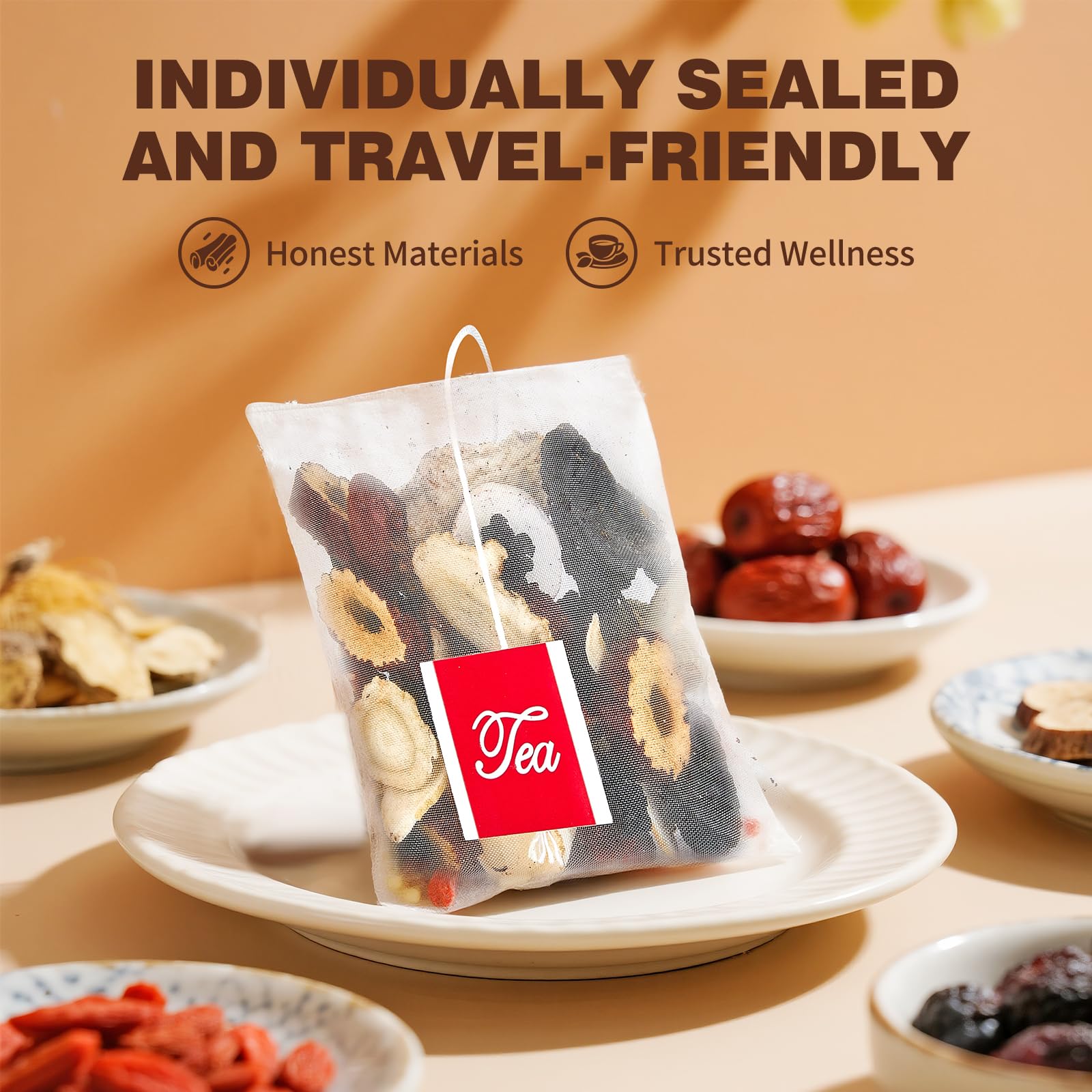 Kidney Tea Formula Ginseng Six Treasure Tea Ginseng Mulberry Herbal Tea Kidney Cleanse Detox Repair Traditional Chinese Herbal — view 5