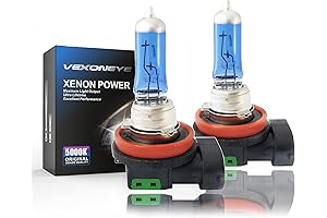 H11 LED Headlight Bulbs/ 2 CSP Chips 5500K 650LM 360° Adjustable Beam...