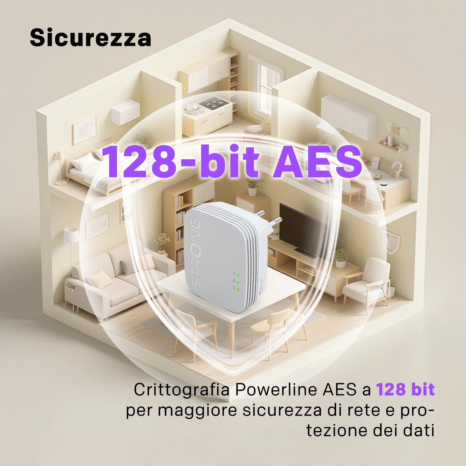 STRONG - Powerline 600 Duo Mini - 2 Adattatori 600 Mbps - Accesso a Internet ad Alta Velocità - Portata di 300m - Compatibile con Tutti i Modem/Router - Ethernet - Installazione Plug & Play - Bianco
