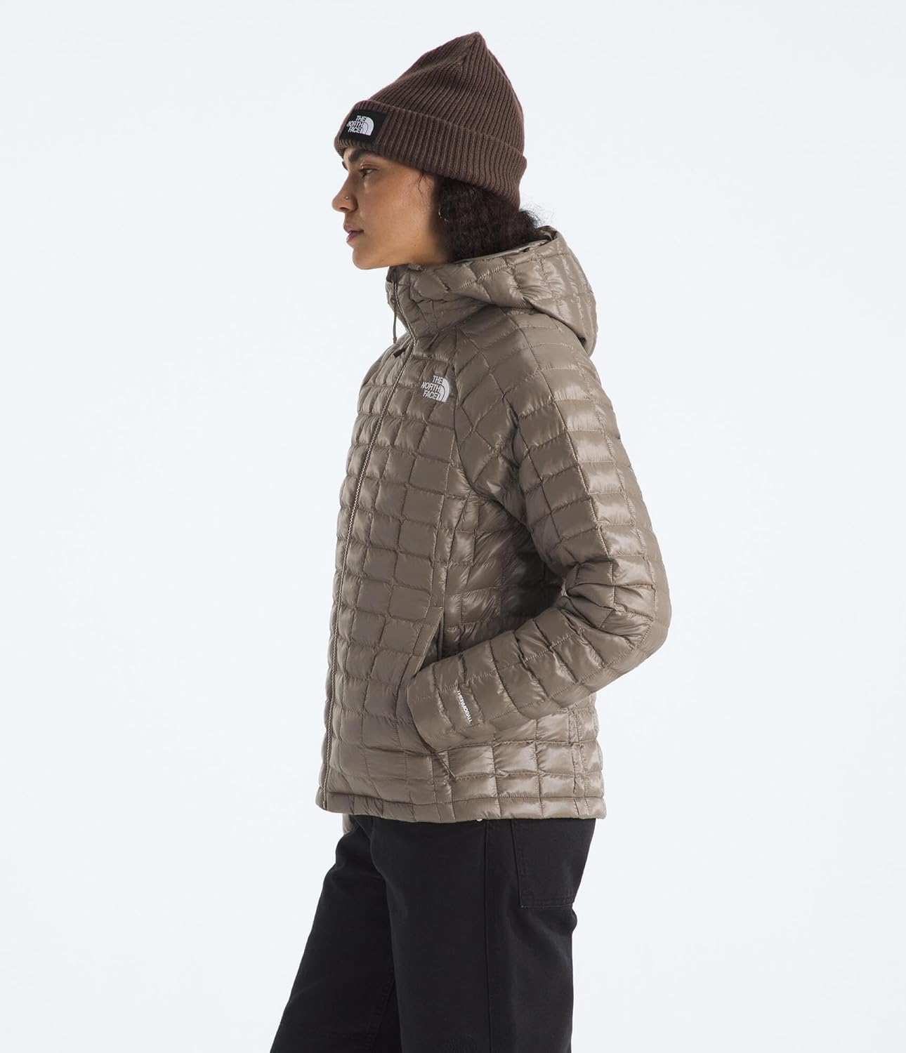 THE NORTH FACE Women's Thermoball Hooded Jacket | High Loft Insulation, Wind & Water Resistant, Adjustable Hood & Zip Pockets