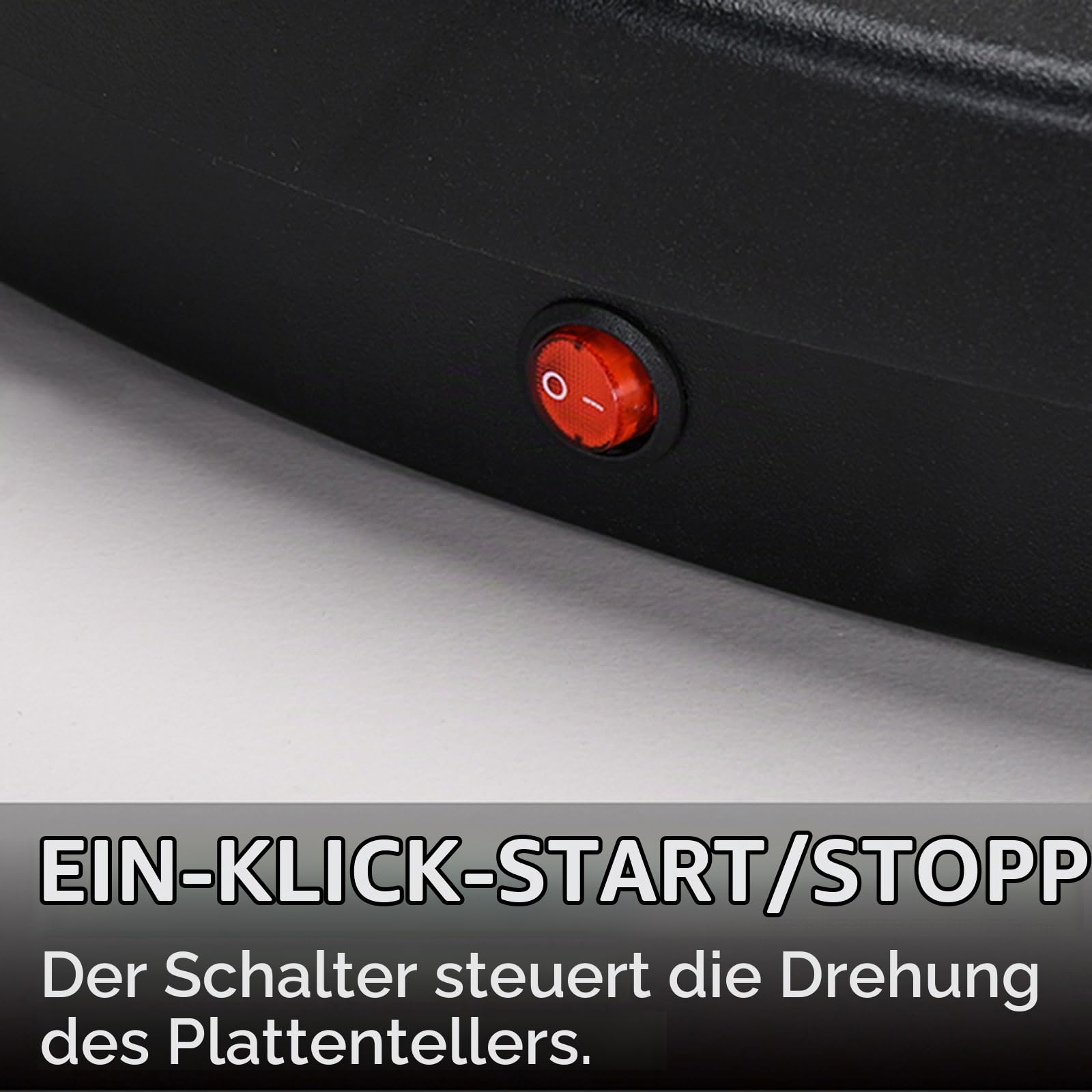 Elektrischer Drehteller 62cm 100kg Tragfähigkeit mit Fernbedienung, Displayständer Elektrischer 360-Grad-Drehteller Für Die Fotografie, Winkel Geschwindigkeitswinkel und Richtung Einstellbar (Schwarz)