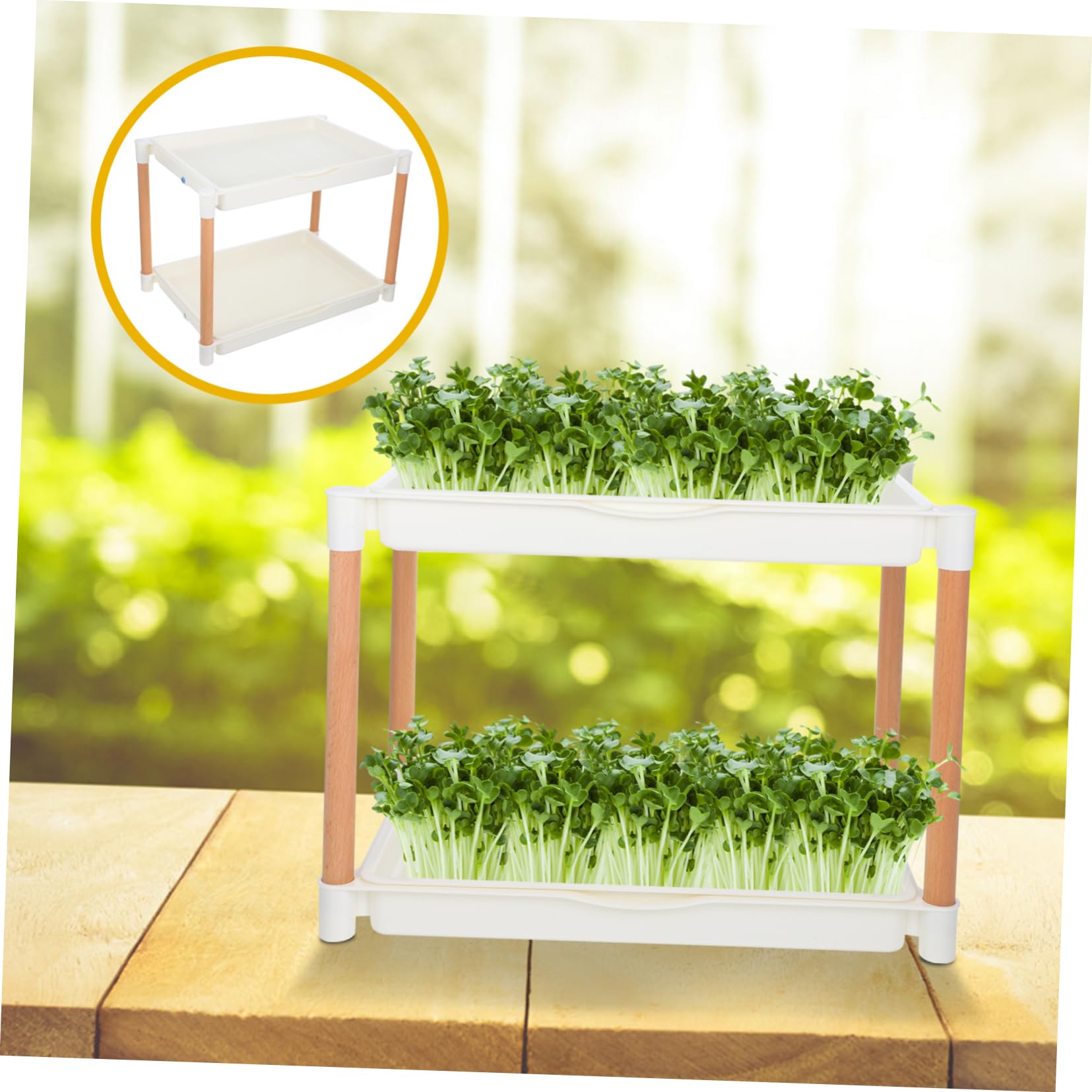 TOYANDONA Keimschale Für Sprossen Microgreens-anzuchtschale Mit Maschenlöchern Anzuchtschale Aus Pp-Material Doppelschichtige Keimschale Für Sprossen-anzucht Erdlose Keimplatte Für Weizengra