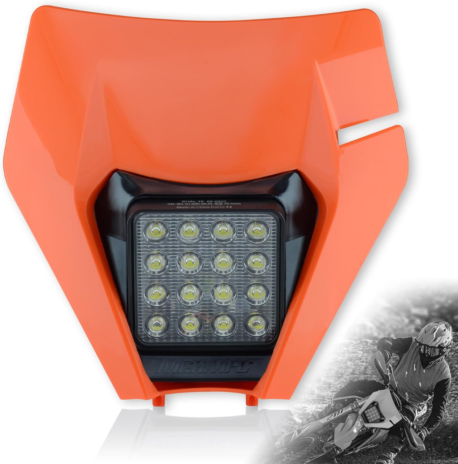 MCHMFG Dirt Bike Headlight,LED Enduro Pit Bike Light Kit