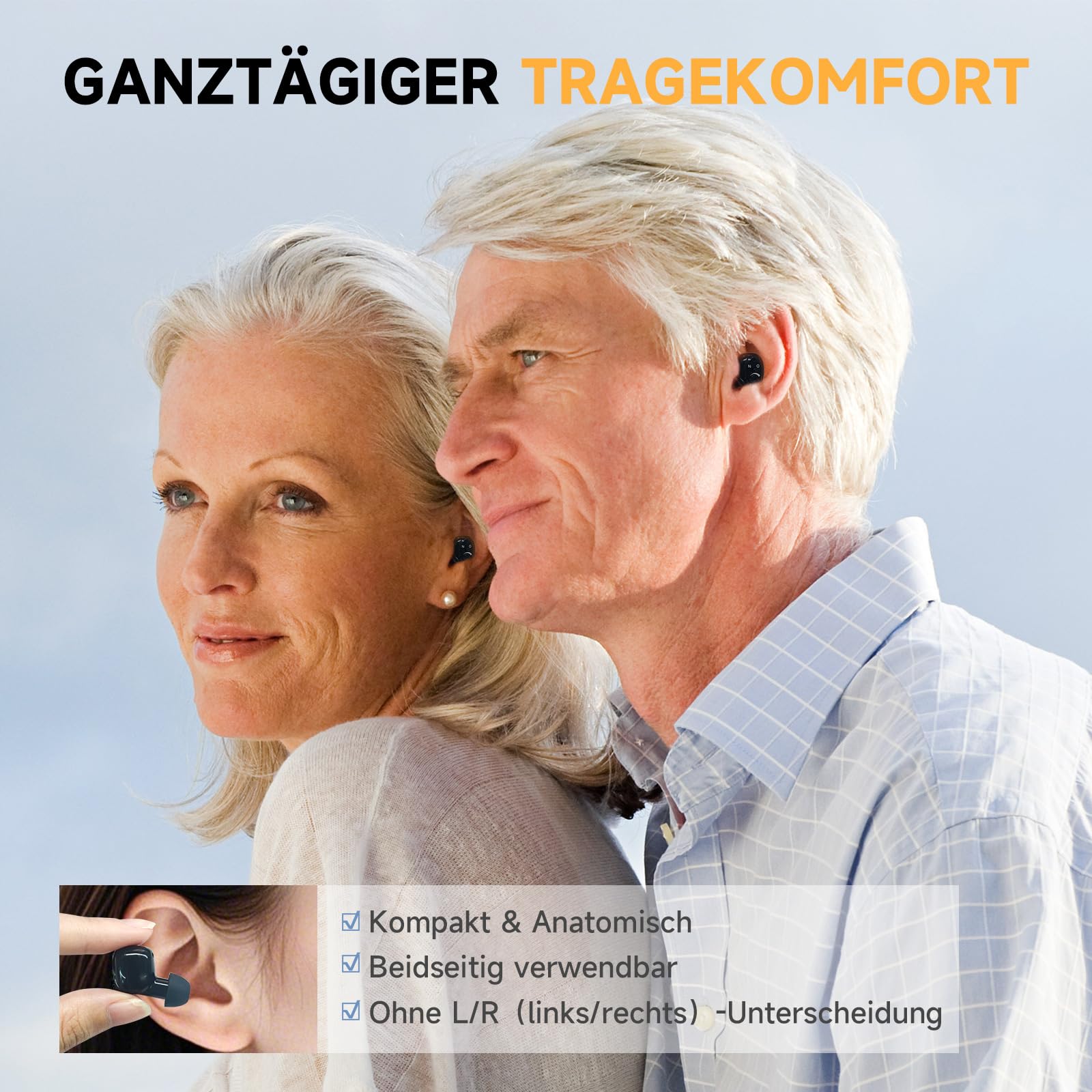 Britzgo Neues Gerät zur Geräuschunterdrückung Kompakt und tragbar mit Ladekoffer (Schwarz)
