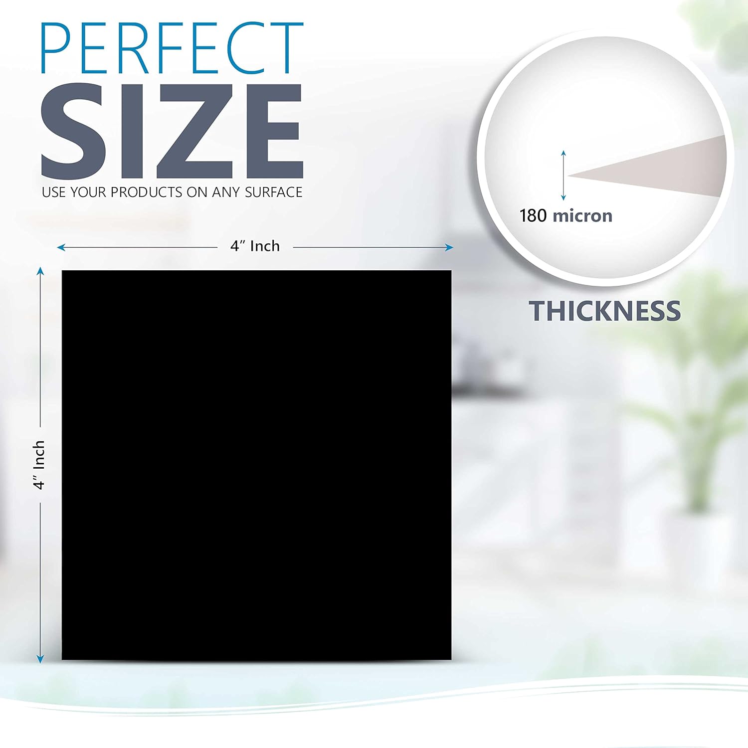 Plain White Stickers DIY Mi Alma Tile Stickers Peel and Stick Floor Tile Peel and Stick Wallpaper (4X4, Black)