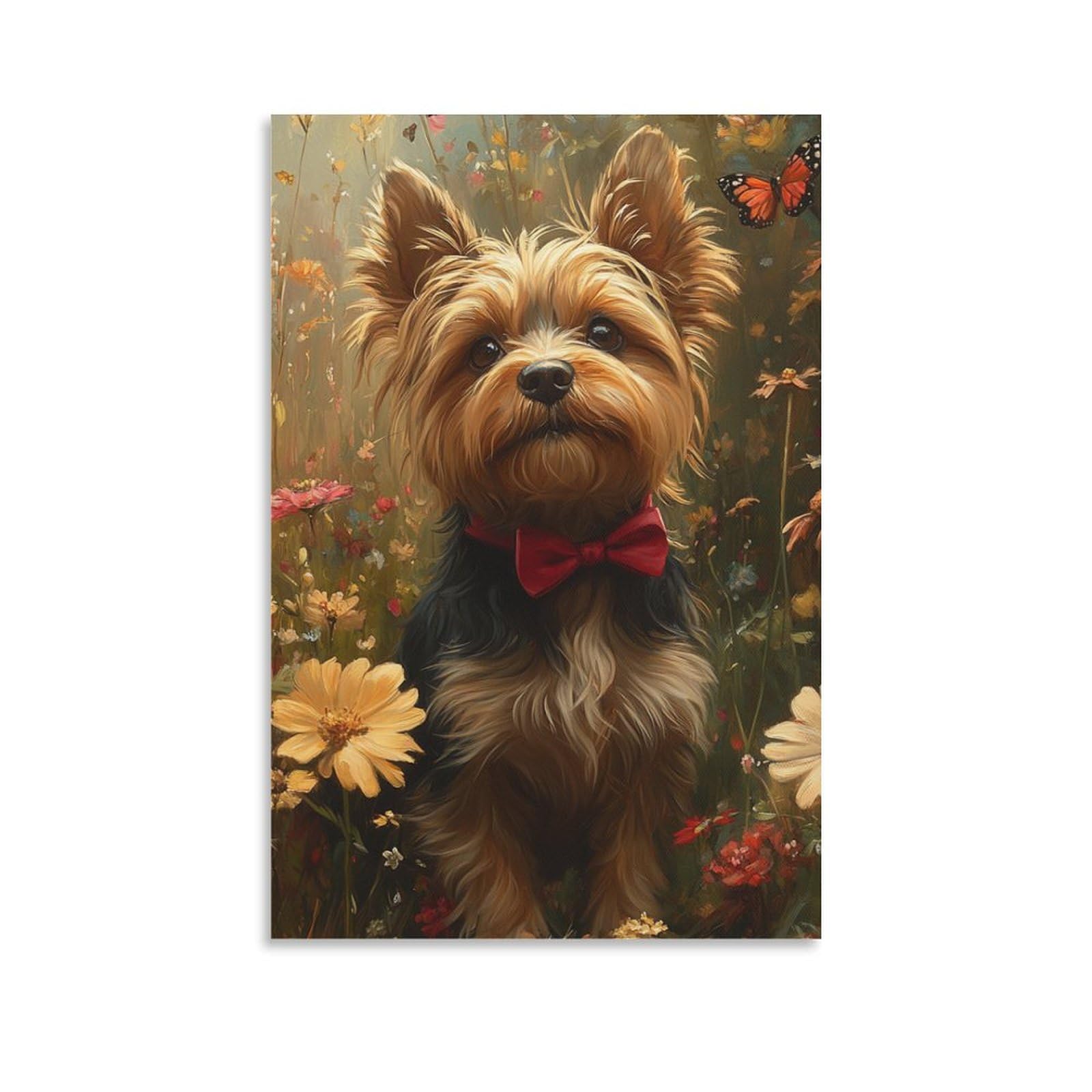 Impression Yorkshire Terrier cadeau idéal décoration murale 50x75cm