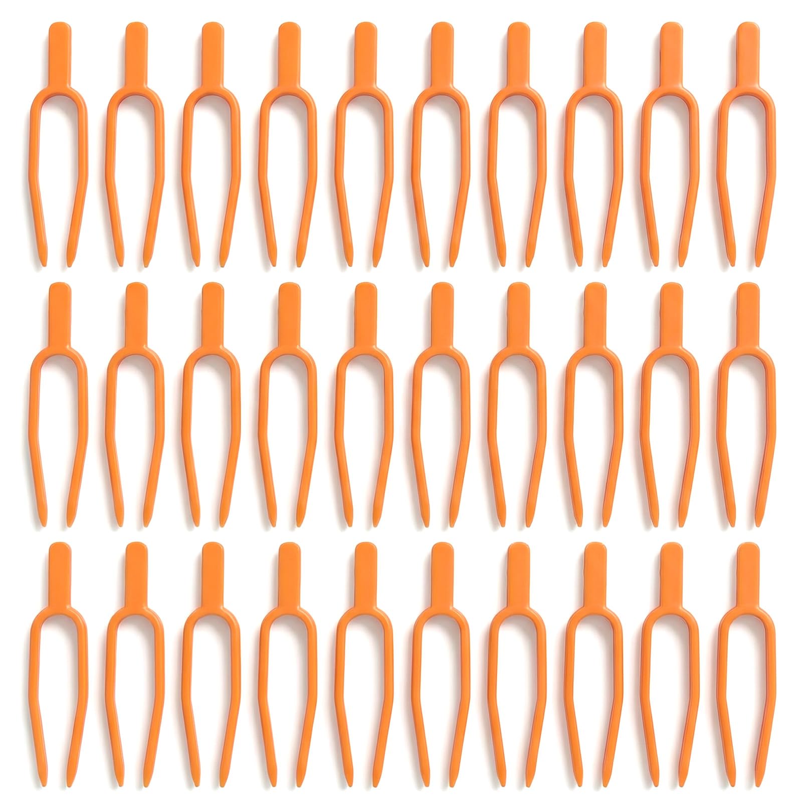 150 Pcs Strawberry Plant Support Pins Plastic U Shaped Garden Anchor Clips for Plant Cuttings And Runners Rooting Reusable Fixing Pins Stolon Fastener Vines Clamps Fork U Shaped for Garden Use(Orange)
