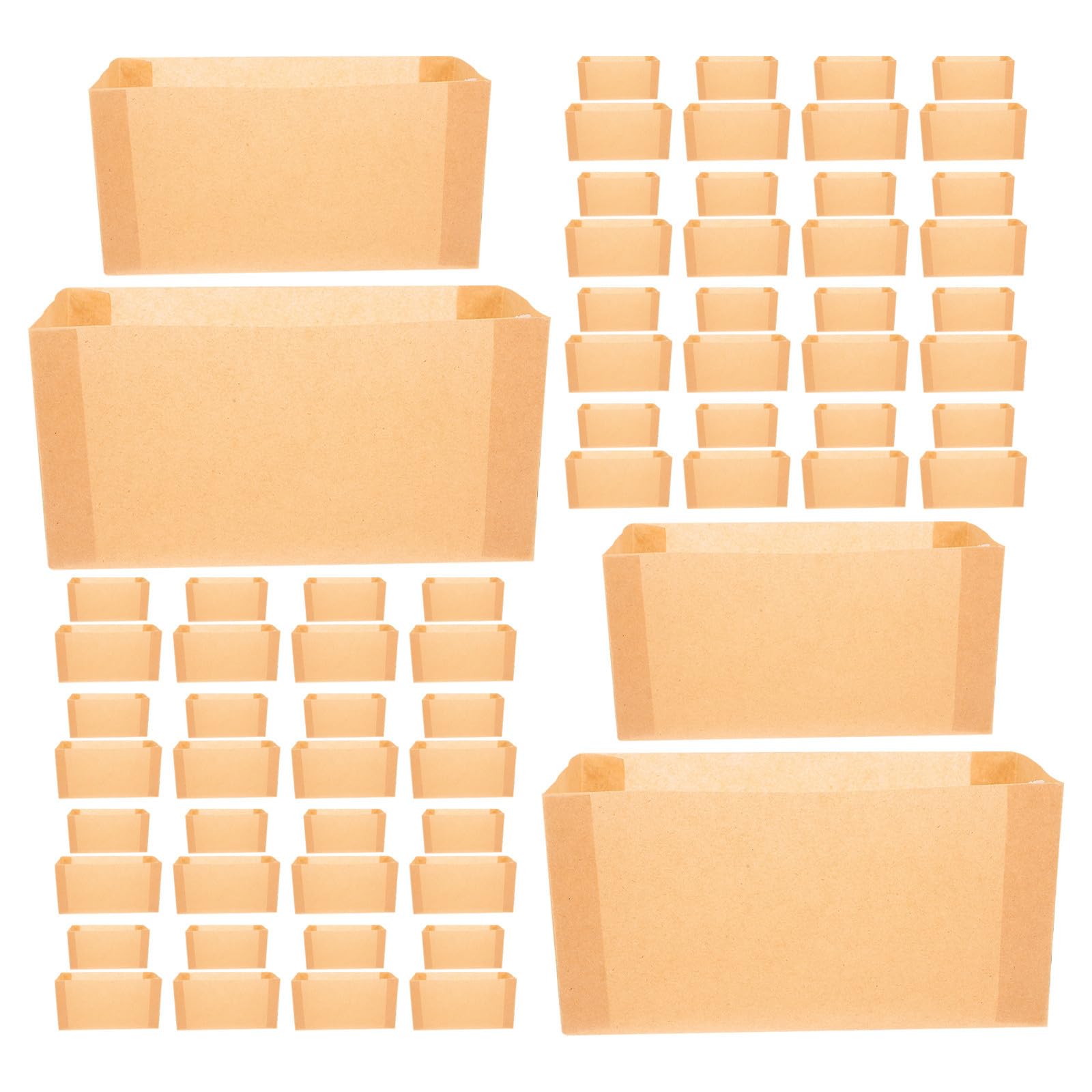 Papel pergamino antiadherente en bandejas desechables para hornear pasteles sin que se peguen