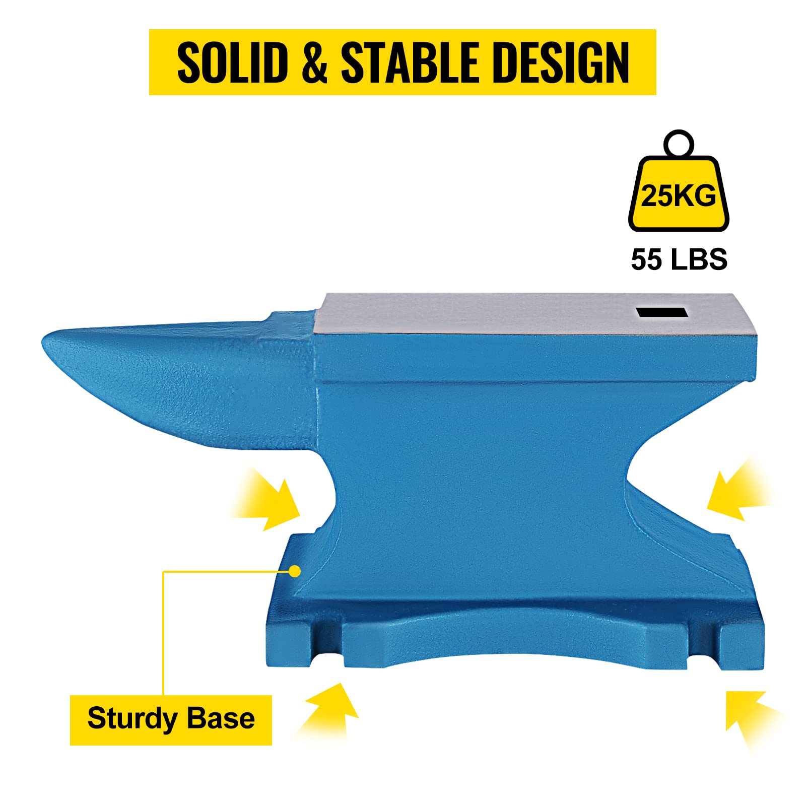 VEVOR 25KG Enclume en Métal Professionnel Idéal pour Métallurgistes et Forgerons
