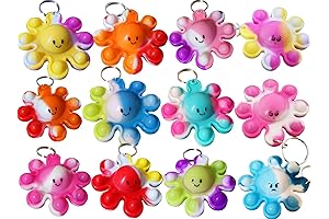 Bulk 30 Colorful Octopus Backpack Keychains