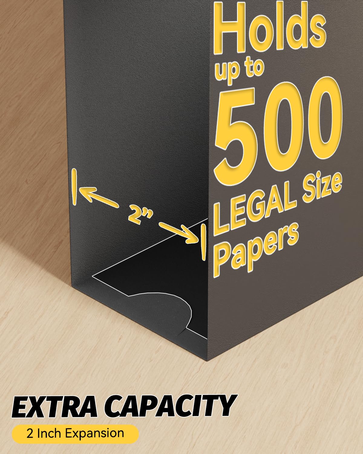 Ansook Cartelline portadocumenti in plastica da appendere, con capacità extra legale, confezione da 12 cartelle rinforzate con espansione di 5 cm, cartelle per schedari, per documenti ingombranti,