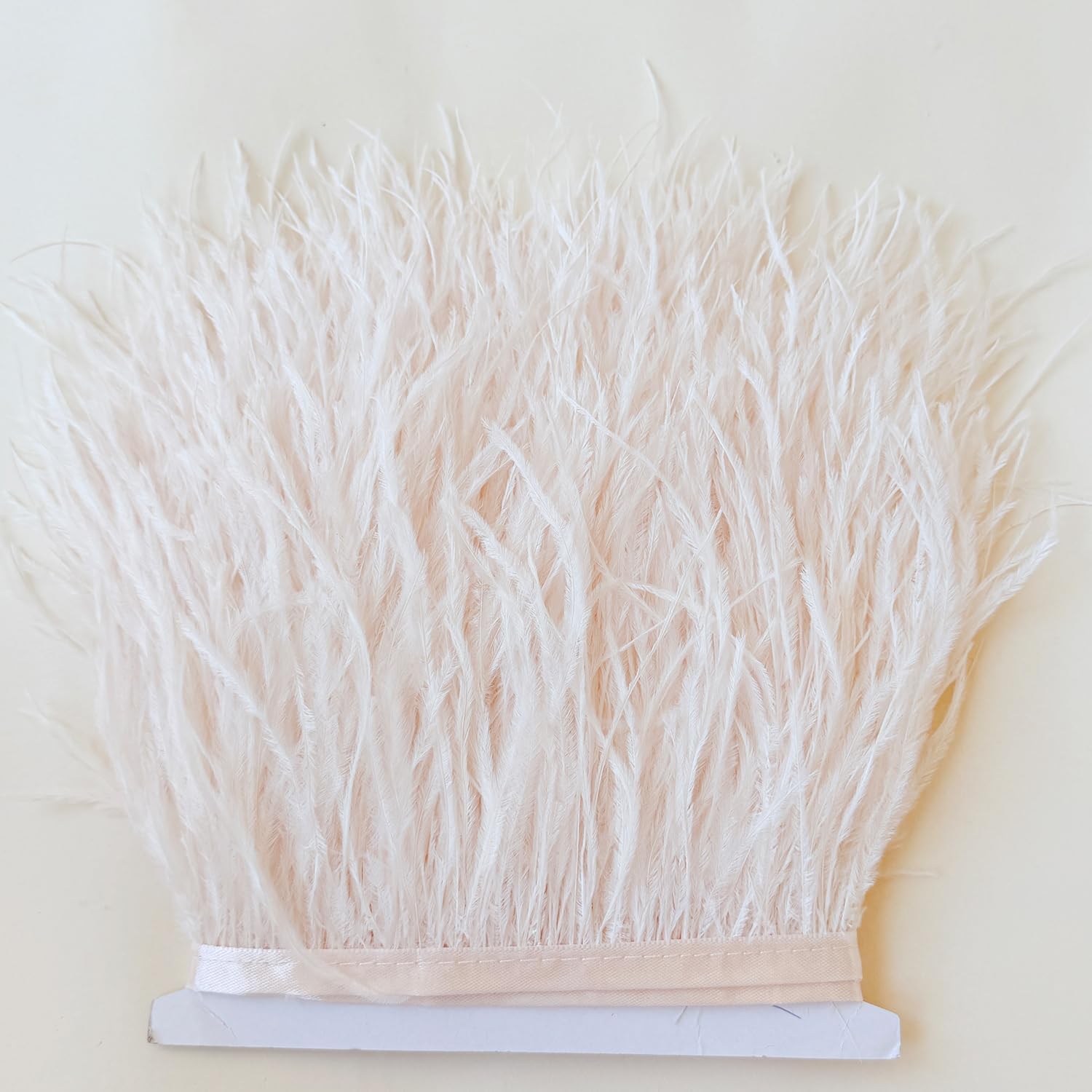 34 Colours Quality Ostrich Feather Trimming Fringe for Millinery Craft Dress Making (Nude Pink)