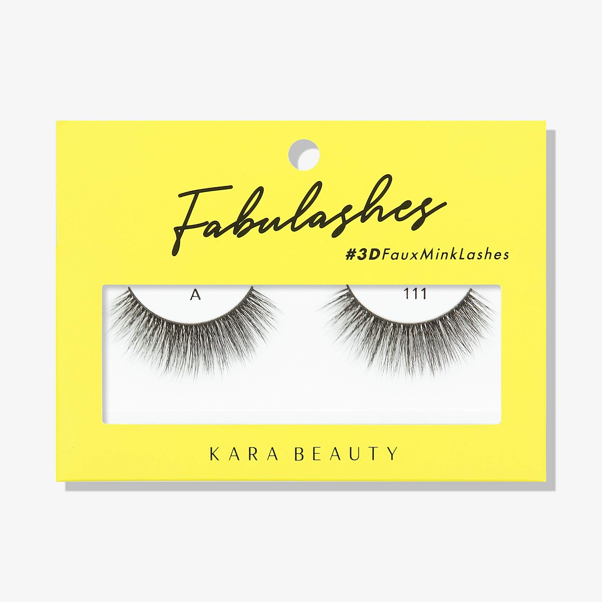 Kara Beauty3D Faux Mink Strip Lashes – Reusable False Eyelashes – Lightweight, Beginner-Friendly Eye Lashes for Special Occasion, Wedding, Prom – Perfect for Natural Glam Lashes - Style A111