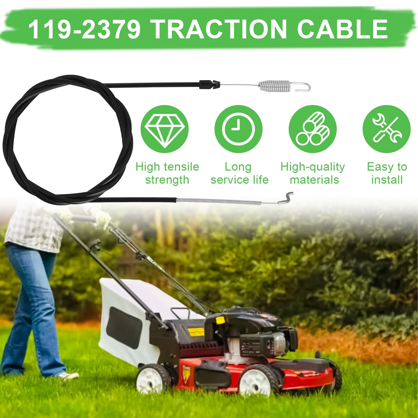 その他 CUTSE2 Amazon.com : Kimsion 119-2379 Traction Cable Replace Toro