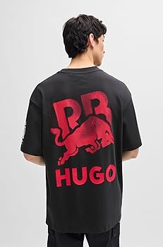 HUGO, F1 2024 Racing Bull Team Back Logo Tshirt, Black, XXXL