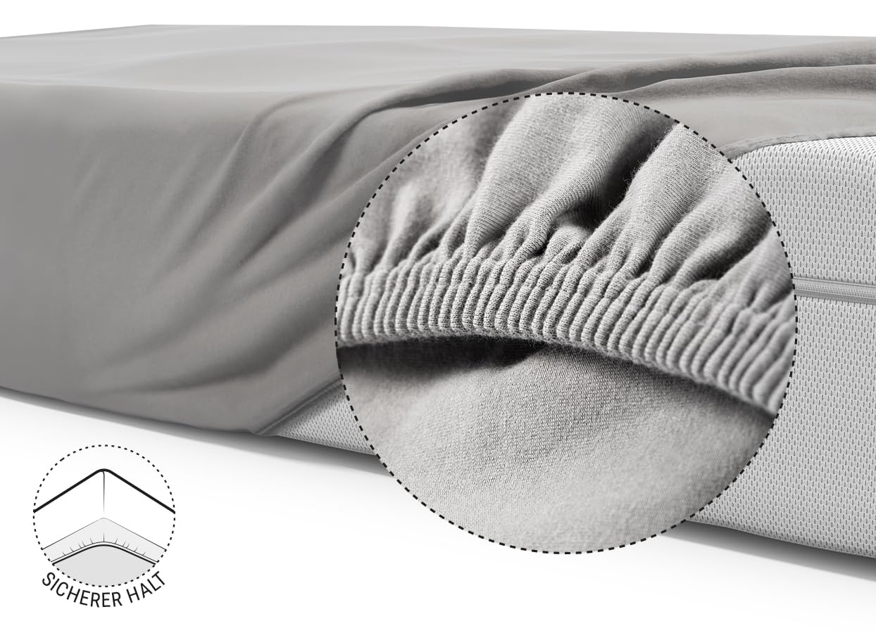 bett1 BODYGUARD Spannbettlaken extra hoch 180-200x200 cm (Steghöhe 50 cm, für hohe Matratzen, robust, waschbar bis 60 °C)