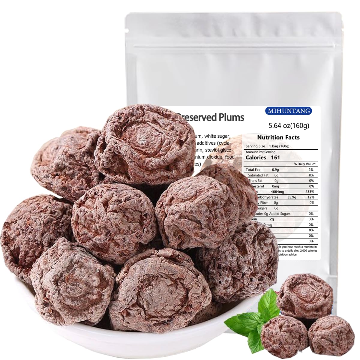 Dried preserved plums 160g Sweet and sour dried plum honey preserved fruit snacks