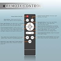 Vista 6 de Luces de fiesta de DJ discoteca, proyector de estrella de bola de discoteca, luces estroboscópicas LED RGB, luz de escenario, activada por sonido