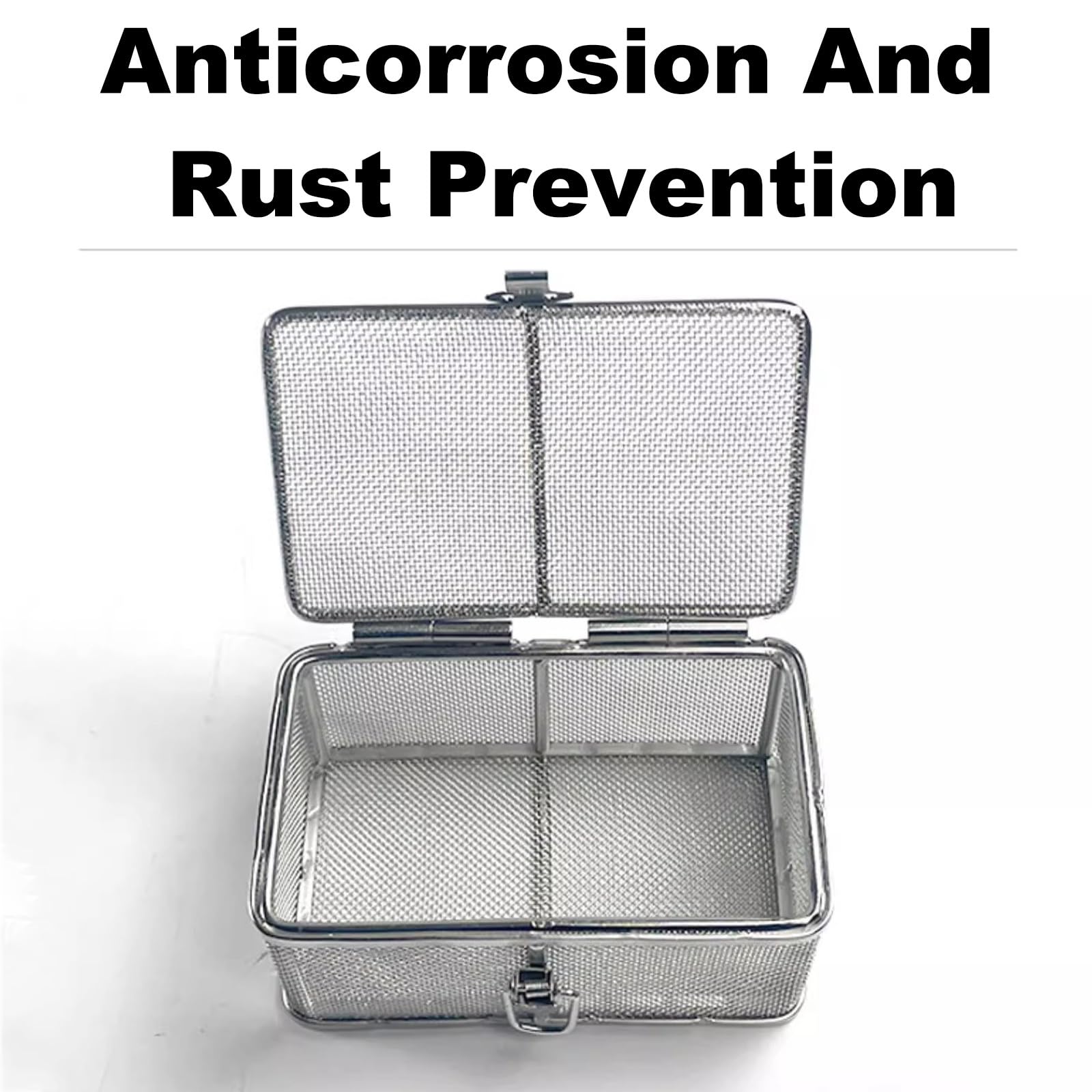 Vassoio medico chirurgico, acciaio inox 304, con coperchio, maglia da 0,08 pollici, adatto for ospedali, ambulatori, strumenti dentali, ecc.(5.9in*3.9in*2in)