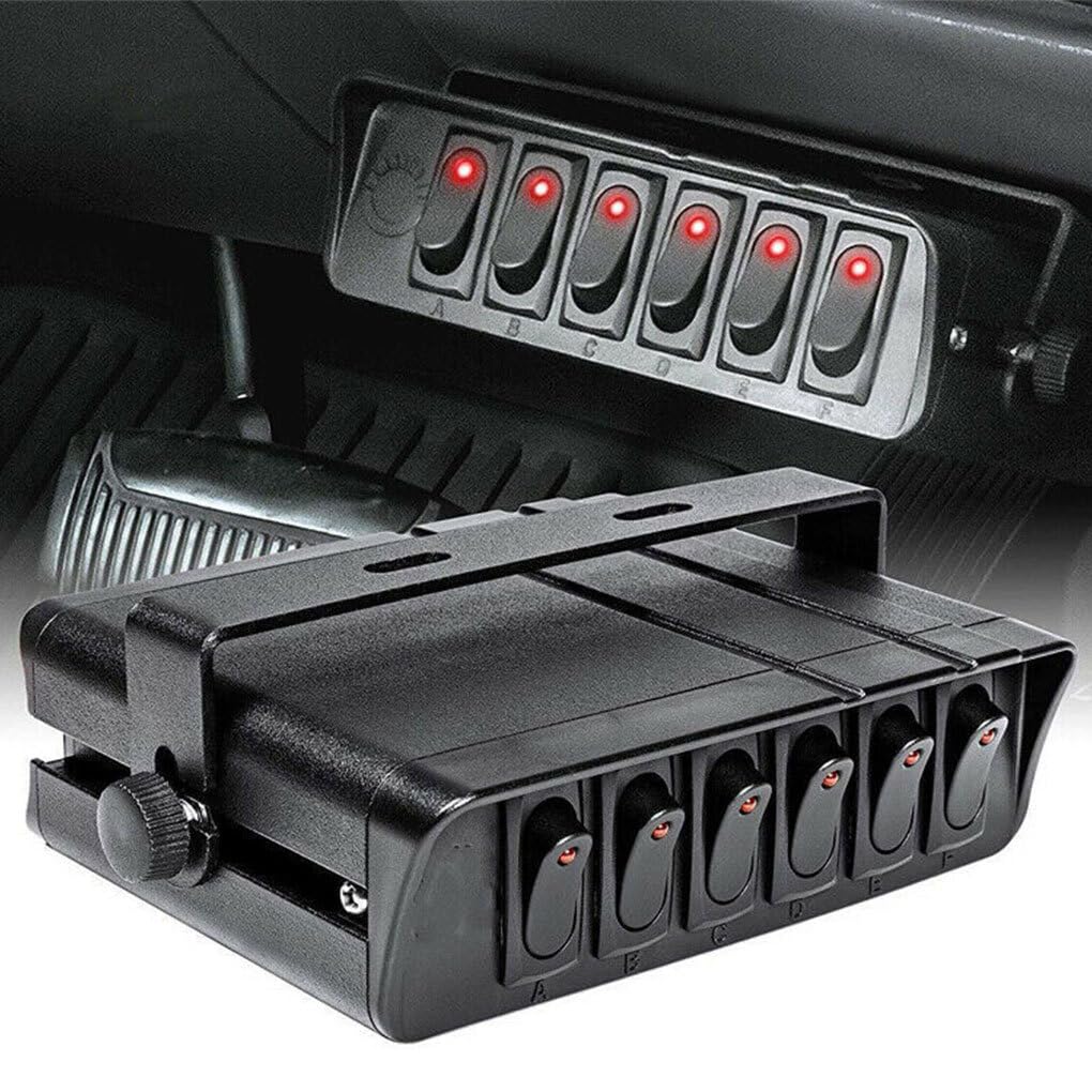 VUIUYOIES Interruptor basculante práctica Caja de Interruptor de Encendido/Apagado con Amplia Gama de selecciones indicador de luz LED Compatible Duradero, Azul