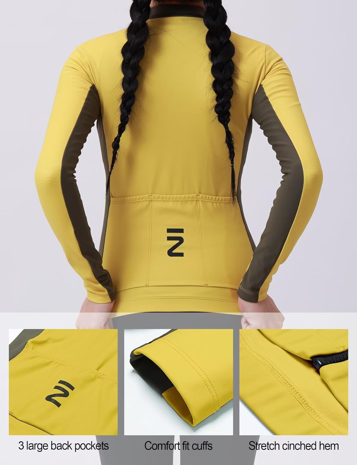 INBIKE Winter Cycling Jackets for Women with Pockets Windproof Thermal Fleece Bike Jerseys for Cold Weather Riding - Image 4