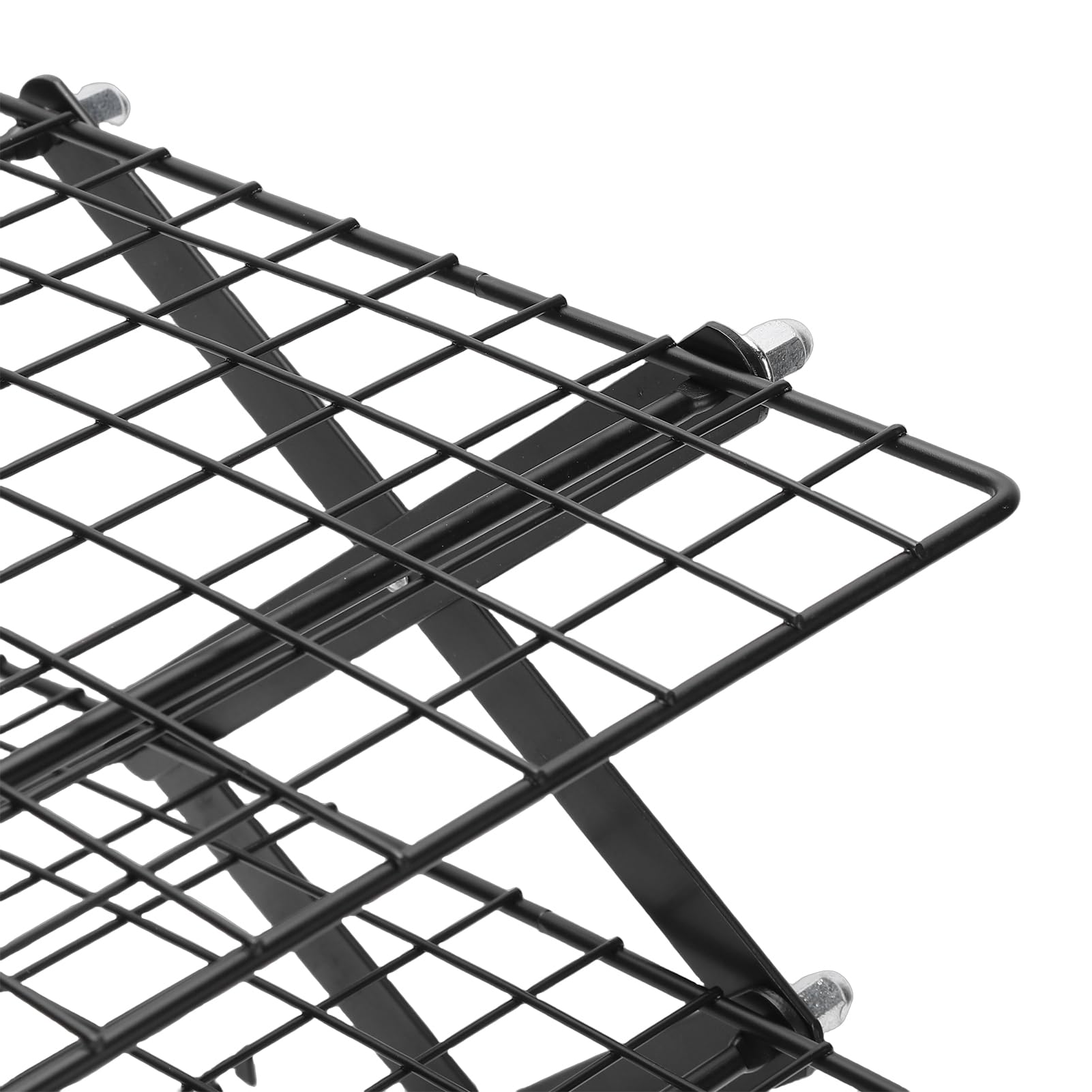 Fdit Rejilla de Enfriamiento Plegable de 4 Niveles, Rejilla para Hornear de Alambre de Hierro para Galletas, Pasteles, Pan, Diseño Expandible que Ahorra Espacio para Almacenamiento