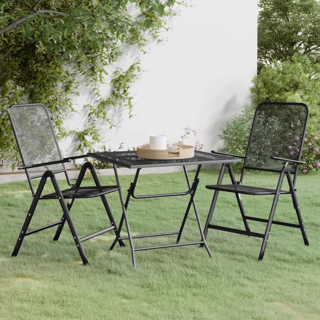 expanded metal table and chairs