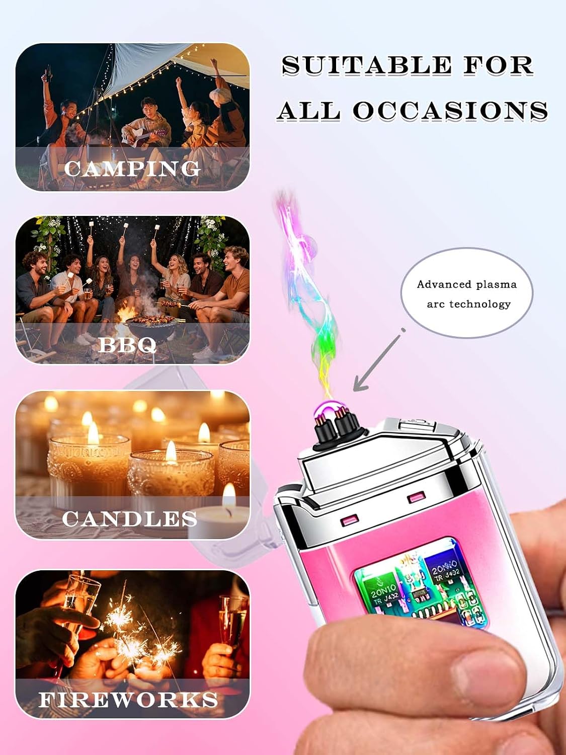 Electric Lighters Rechargeable USB-C Arc Lighter Plasma Lighters image 5