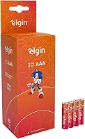Caixa de Pilha AAA com 40 unidades Elgin Palito - Tubo, Zinco
