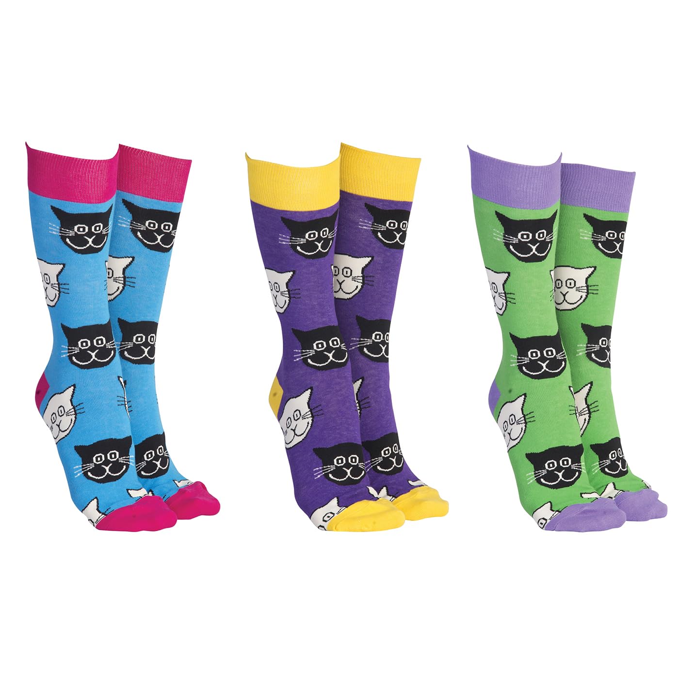 Joe Davies Unisex Kitty Cat Sock Society Cat & Dog Collection Of Funky And Fun Socks - Westie, Paw Prints, Kitty Kat & More! (Uk, Alpha, One Size, Regular, Regular, )