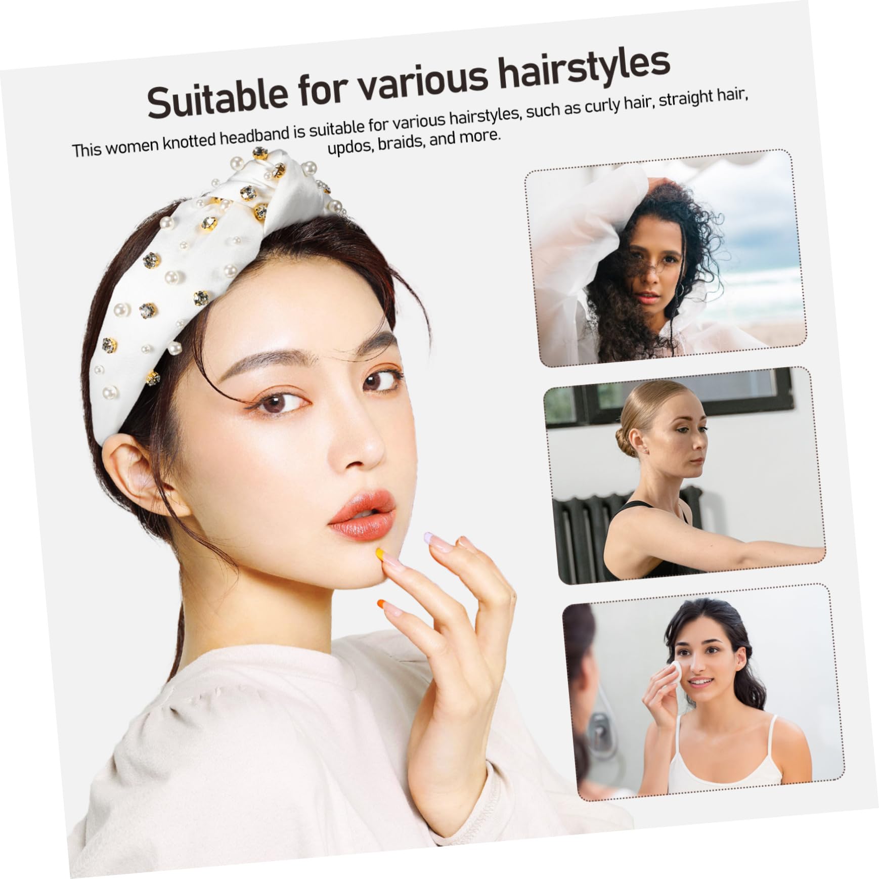 8stücke Haarbänder Mit Perlen Knotted Headbands Für Und Mädchen Eleganter Haarschmuck Mit Strasssteinen Vielseitig Und Für Verschiedene Anlässe