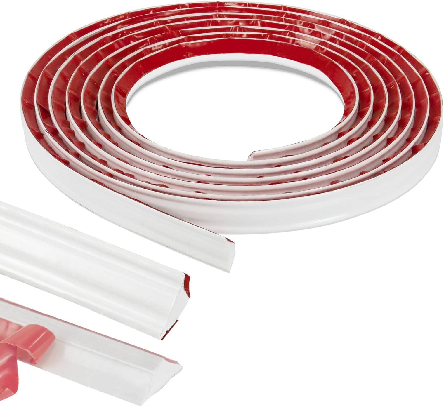 NeatiEase Flexible Trim Caulk Strip, Peel and Stick Trim for Molding, Tile Edge, Ceiling, Wall Corner, Baseboard, Floor(White)