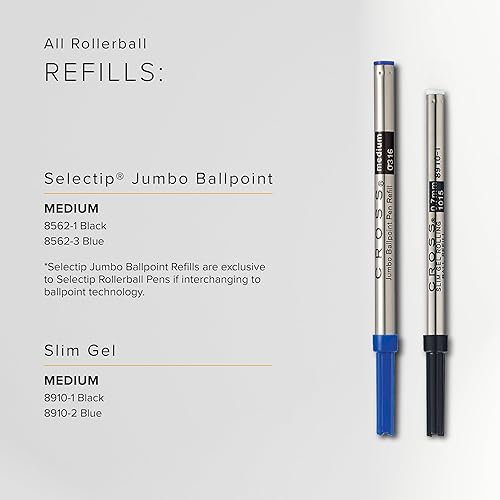 Vista 24 de Cross Recambio de bolígrafo, punta fina, color negro (paquete de 2) Negro,Azul,Azul/Negro,Verde,Rojo,https:/ www.Yaxa/dp/undefined