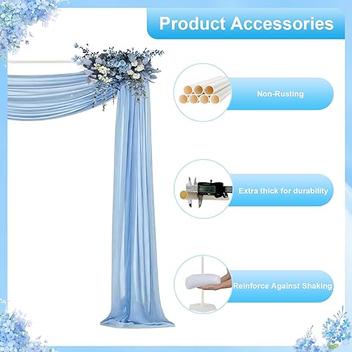 Miniatura 6 de Soporte de arco cuadrado de plástico kit de arco de globos ligero desmontable con base de bolsa de agua para estabilidad, forma variable para arco