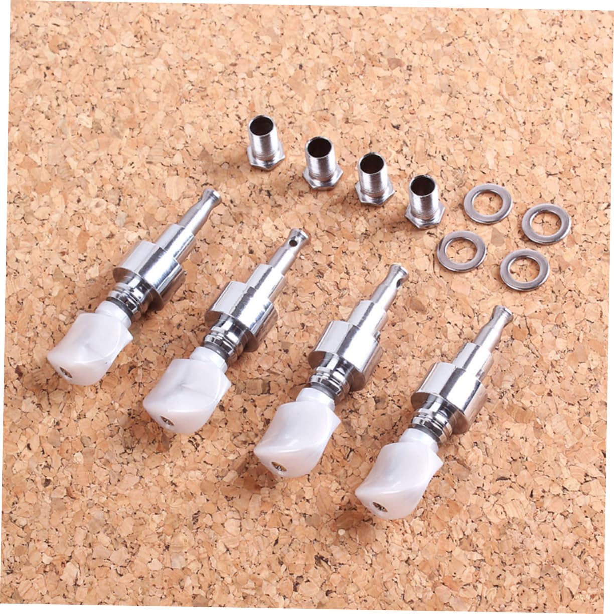 SHOWERORO 2sets Banjo Maschine Tuner Ersatz Tuning Pegs Banjo Teile Zubehör 4 Stücke * 2