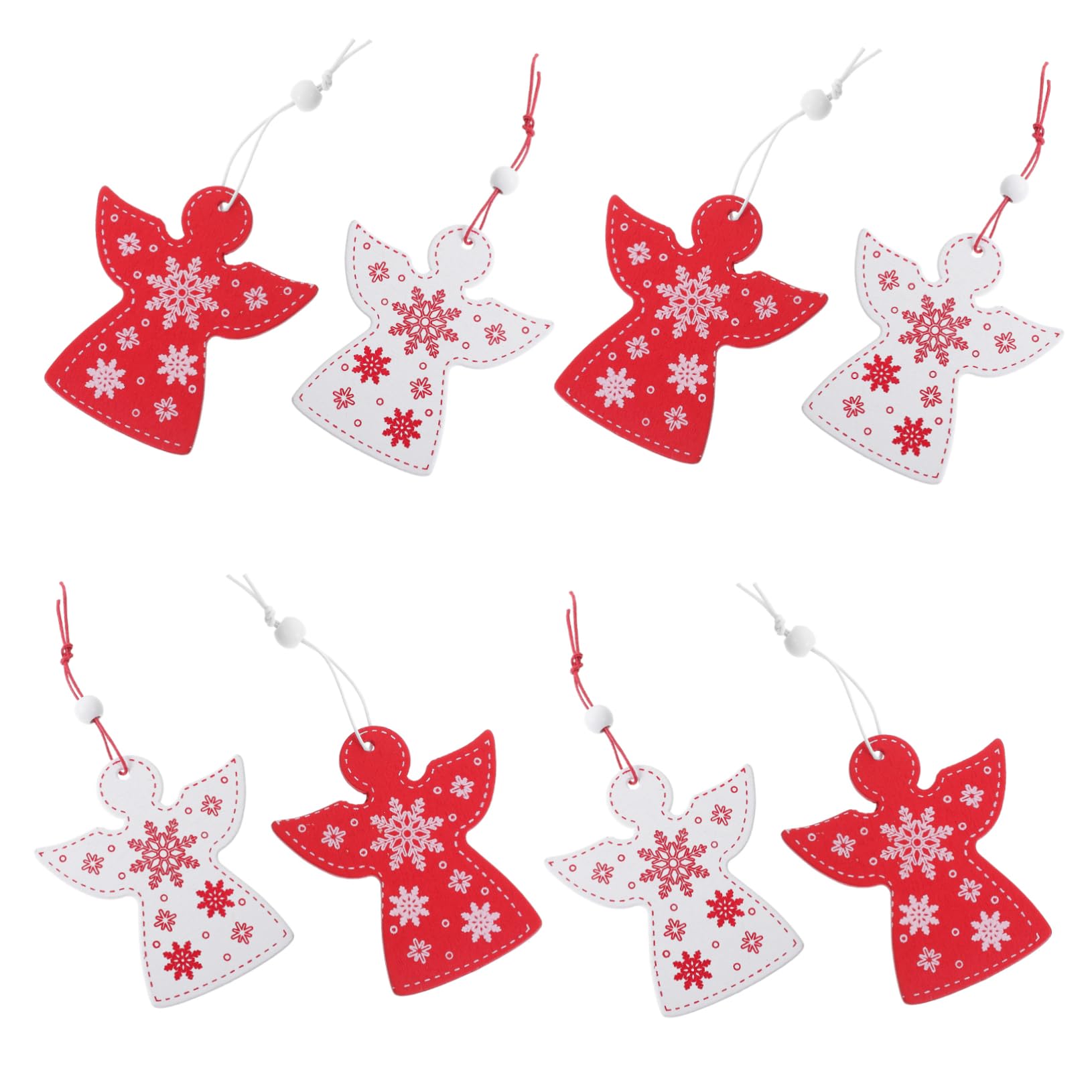 SEWACC 80piezas Adornos Colgantes De Ángel De Madera Para Decoración Navideña Para Árbol De Navidad Decoración De Invierno Colgantes De Madera Para Creación De Navideño