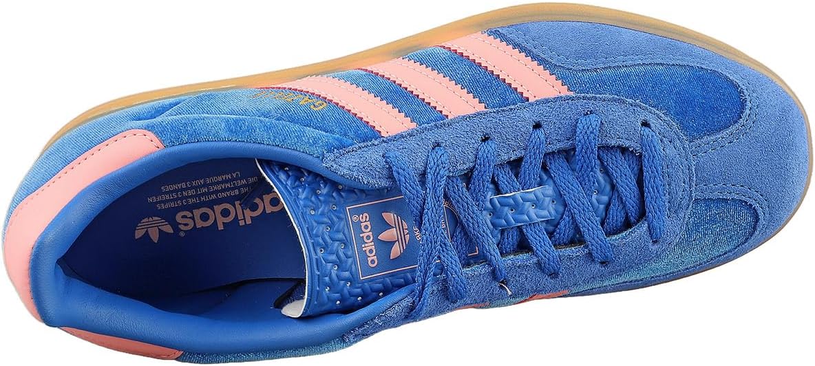 adidas Gazelle Indoor Women's Sneakers, Blue/Semi Pink Spark/Gum, Size 7.5 - Image 8