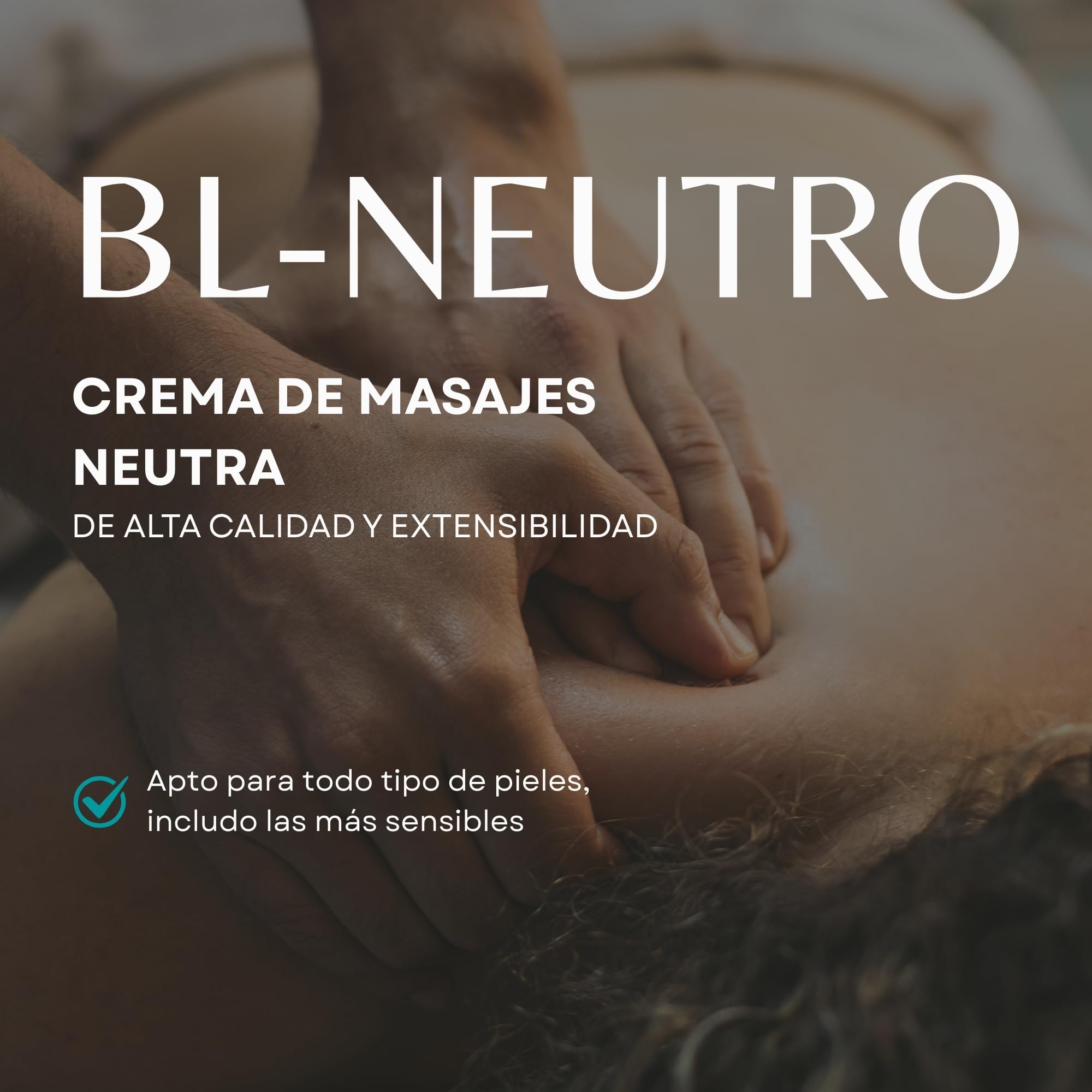 BL-NEUTRO Crema de Masaje Profesional 5000 ml + Tapón Dosificador – Neutra sin Fragancia – Base Extensible para Fisioterapia, Spa, Masajes Terapeuticos y Piel Sensible, con Árnica y Centella