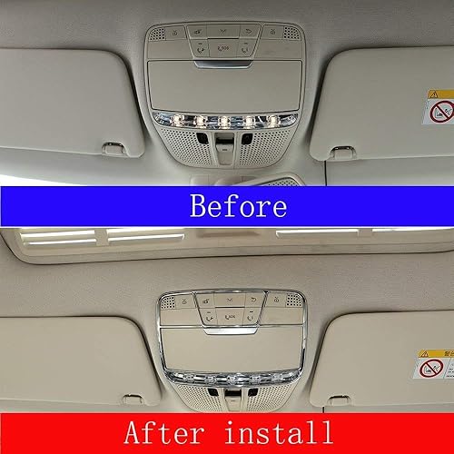 Miniatura 3 de YIWANG ABS cromo luz de lectura delantera decorar marco Trim cubierta accesorios coche para Mercedes Benz C clase W205 GLC X253 E clase W213